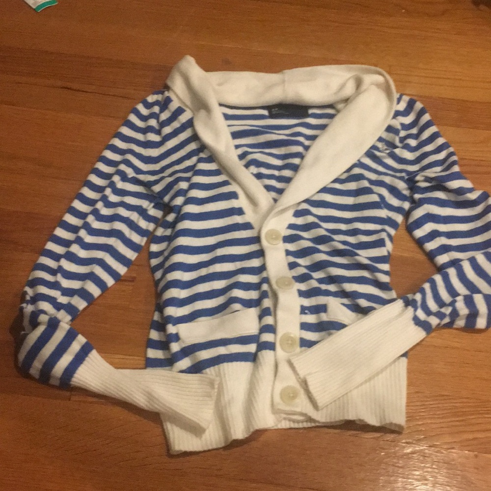Striped button up AE cardigan